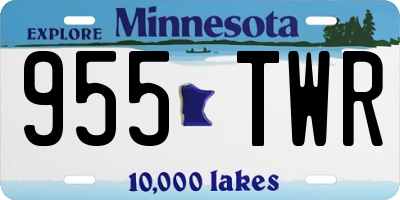 MN license plate 955TWR