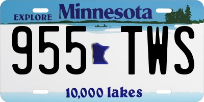 MN license plate 955TWS