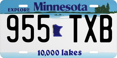 MN license plate 955TXB