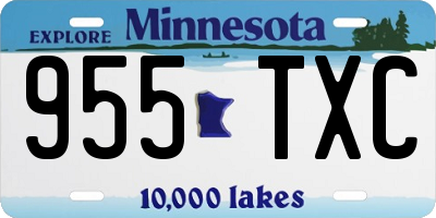 MN license plate 955TXC