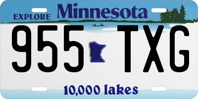 MN license plate 955TXG