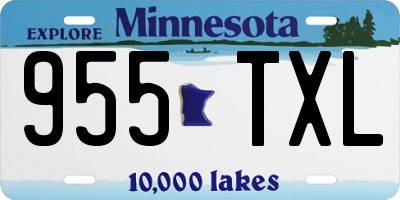 MN license plate 955TXL
