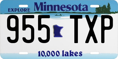 MN license plate 955TXP
