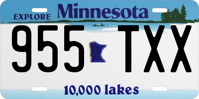 MN license plate 955TXX