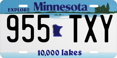 MN license plate 955TXY