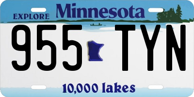 MN license plate 955TYN