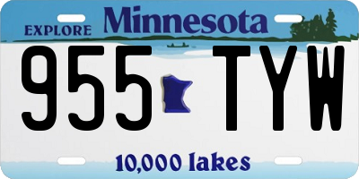 MN license plate 955TYW