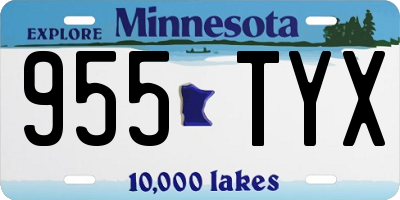 MN license plate 955TYX
