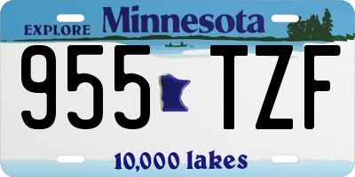 MN license plate 955TZF