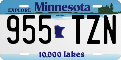 MN license plate 955TZN