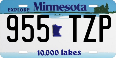 MN license plate 955TZP