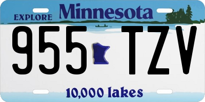 MN license plate 955TZV