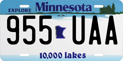 MN license plate 955UAA