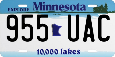 MN license plate 955UAC
