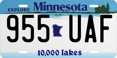 MN license plate 955UAF