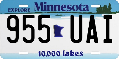MN license plate 955UAI