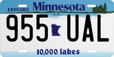 MN license plate 955UAL