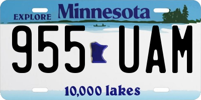 MN license plate 955UAM