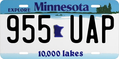 MN license plate 955UAP