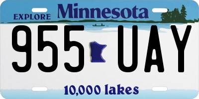 MN license plate 955UAY