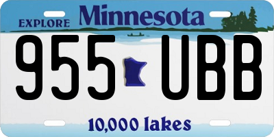 MN license plate 955UBB