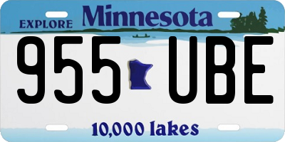 MN license plate 955UBE