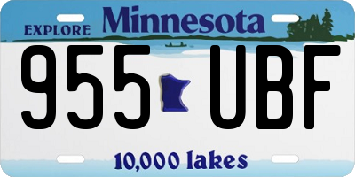 MN license plate 955UBF