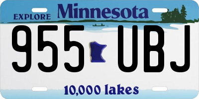 MN license plate 955UBJ