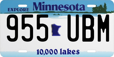 MN license plate 955UBM