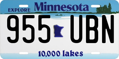 MN license plate 955UBN