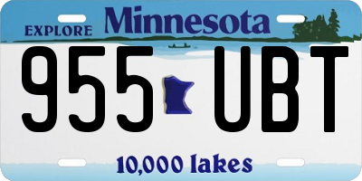 MN license plate 955UBT