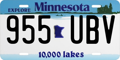 MN license plate 955UBV