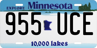 MN license plate 955UCE