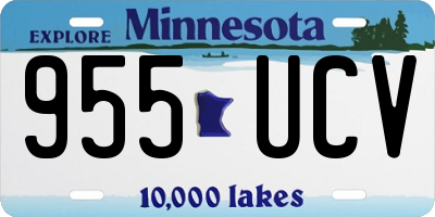 MN license plate 955UCV