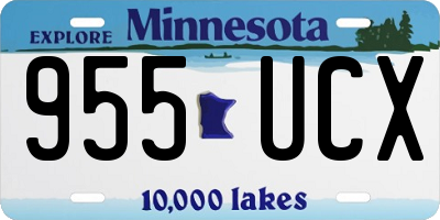 MN license plate 955UCX