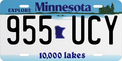 MN license plate 955UCY