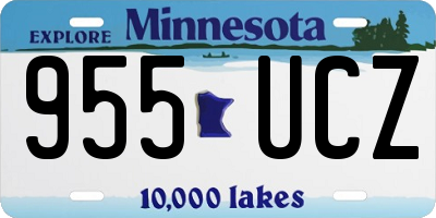 MN license plate 955UCZ