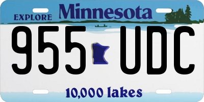 MN license plate 955UDC