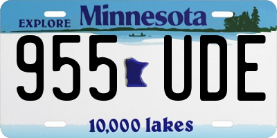 MN license plate 955UDE