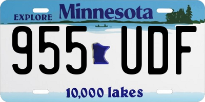 MN license plate 955UDF