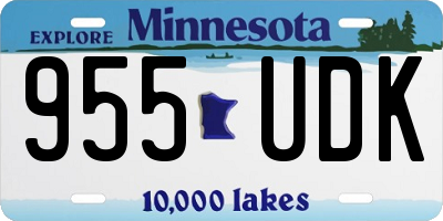 MN license plate 955UDK