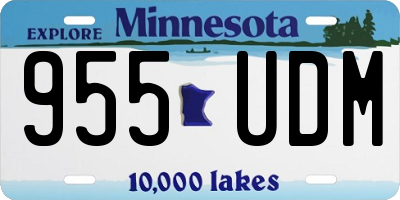 MN license plate 955UDM