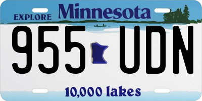 MN license plate 955UDN