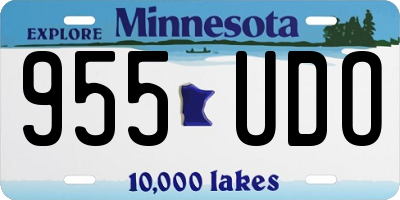 MN license plate 955UDO