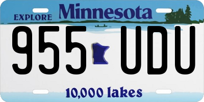 MN license plate 955UDU