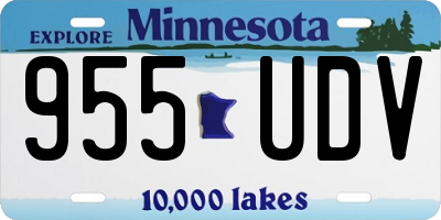 MN license plate 955UDV