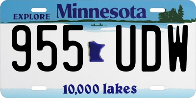 MN license plate 955UDW