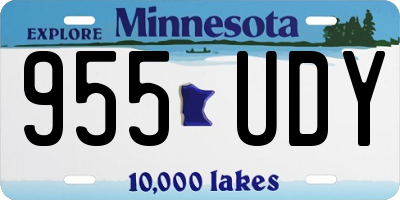 MN license plate 955UDY