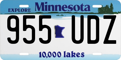 MN license plate 955UDZ
