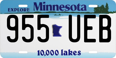 MN license plate 955UEB